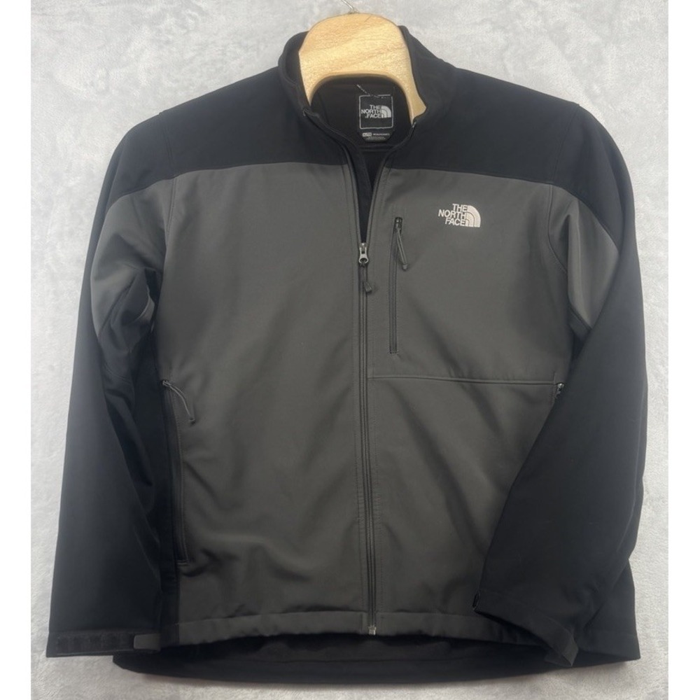 The North Face Softshell Fleece Lined Jacket Black Gray Men's Size XL